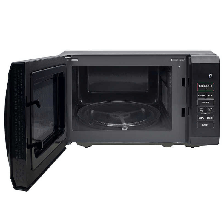 黒色家電セット 電子レンジ